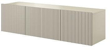 bogart Hängend TV-Schrank Nicole 150 cm mit gefräster Front Hochwertiges MDF Lowboard Schrank TV Tisch Sideboard Kommode Hi-Fi Fernsehtisch, TV-Möbel