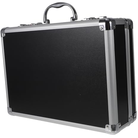 BESTonZON Aluminiumlegierung Werkzeugkoffer Tragbare Box Mit Schloss Aus Aluminiumlegierung Für Werkzeuge Und Geräte Zuhause Und Reisen
