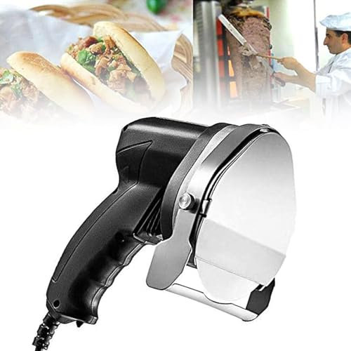 Weyot Doner Kebab Cutter Kebab Cutter Coltello Elettrico Affettatrice per Doner Kebab, Coltello Regolabile Spessore