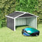 Gecheer Robotic Lawn Mower Garage Outdoor Power Equipment Accessories Garden Mower Shed House Cover Stable Protector Robotic Lawn Mower House 92x97x63 cm Galvanised Steel Anthracite