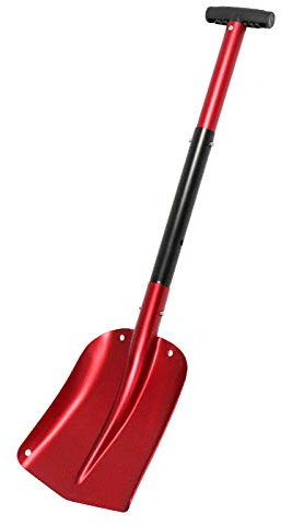 JOCHEN Pala da Neve Retrattile da Giardino Pala da Neve in Lega di Alluminio Pala da Neve Multiuso per Auto Pala da Neve Pieghevole in 3 Pezzi con Borsa con Coulisse in Nylon V7C08
