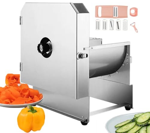 forplubossmmp Cortadora De Alimentos Eléctrica, Cortadora De Verduras Comercial con Juego De Ralladores De 7 Piezas, Cuchillos Y Cortadores Eléctricos, Cortadora De Ensalada Profesional,Square