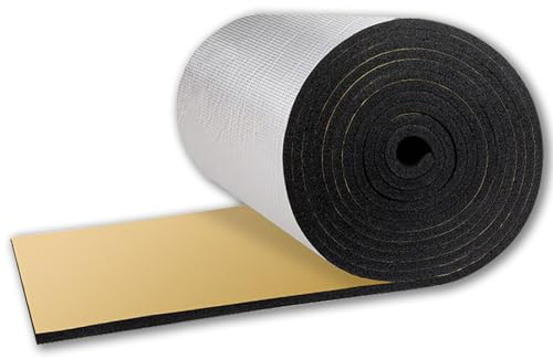 Självhäftande Ljuddämpande Skumrulle Stängd Cellskum Ljuddämpande Matta för Husbilar Isolering Ljud Husbilsisolering Golv Takväggisolering(Size:1m*10m/ 39in*32.8ft,Color:20mm/0.79in)