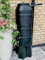 Bowers Bargains 100L Slimline Water Butt Set, Garden Rain Collection Tank with Stand and Downpipe Filler Kit, Black