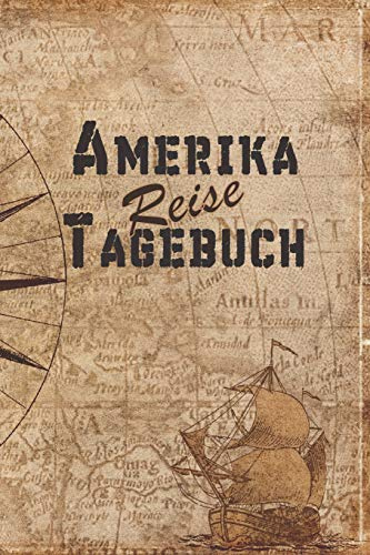 Amerika Reise Tagebuch: 6x9 Reise Journal I Notizbuch mit Checklisten zum Ausfüllen I Perfektes Geschenk für den Trip nach Amerika für jeden Reisenden