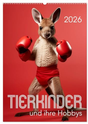Tierkinder und ihre Hobbys (Wandkalender 2026 DIN A2 hoch), CALVENDO Monatskalender: 12 Monate, 12 Tierkinder, 12 Hobbys. (CALVENDO Tiere)