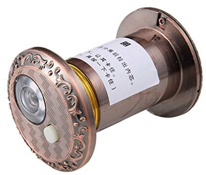 ARCH Zink-Legierung Türklingel-Türspiegel Sicherheits-Zuschauer Guckloch, Türspion -Projektor 220-Grad-Weitwinkel, 35 Mm Guckloch for Villa Haus Büro Wohnung Home Security (Color : Red Bronze)