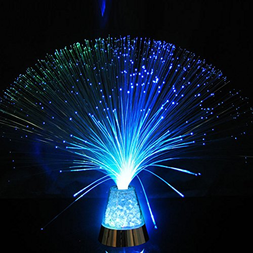 Faseroptische Lampe, Fiber Optic Lamp mit Farbe-Changing Crystals LED Licht Glacier Nachtlicht für Geburtstag Weihnachten Halloween Valentinstag Hochzeit Dinner Party Schlafzimmer Tabelle Dekoration