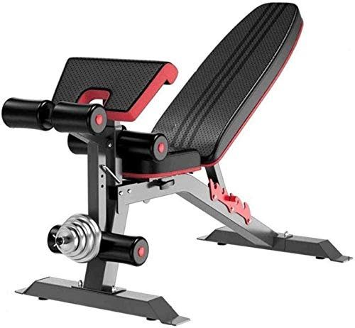 SMSOM Multi-Funktions-Hantel Bank Einstellbare Höhe Schrägbank, Multi-Workout Bauch Hyper Back Extension Bench, Startseite Krafttraining Fitness Workout Station, Schwarz