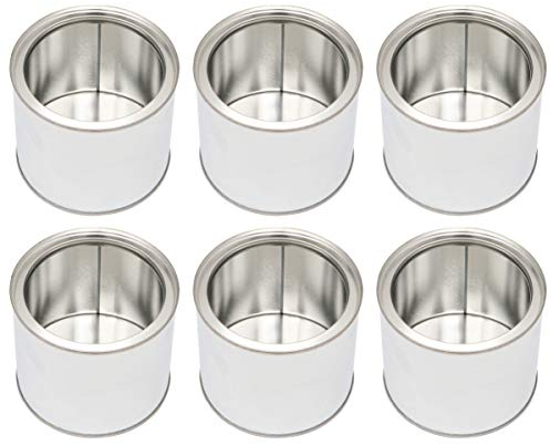 EXCEART 6Pcs di Metallo Vuota Barattoli di Vernice con Coperchi Quart Dimensioni Lattine di Mezza Pinta di Barattoli di Vernice per La Pittura (0. 5L)