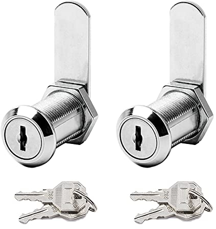 YUTOU, 2 lucchetti per cassetta delle lettere, 30 mm, di sicurezza, per mobili, cilindro, con 4 chiavi per porta, armadietto, cassetta delle lettere