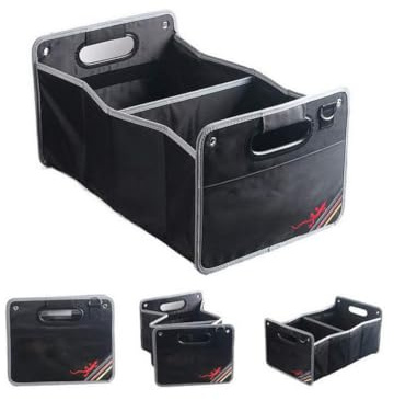 Nosxxus Auto Gepäck Organizer Faltbar Schwarz Kofferraumtasche | Cargo Storage Container, Für Einkauf, Für Ordnung & Transport, Für Utensilien & Aufbewahrung, Universal