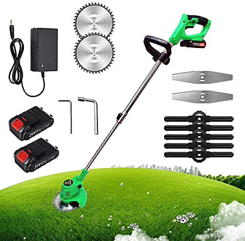 FSCLJ Potente decespugliatore a Batteria Tagliasiepi Elettrico Professionale, Leggero tagliaerba telescopico a Batteria Attrezzi da Giardinaggio