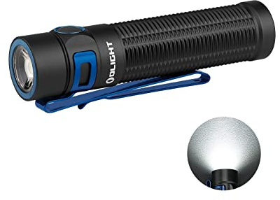 OLIGHT Baton3 Pro Max 2000 LM EDC Rechargeable LED Torch, High Lumens Pocket Flashlight with Safety Proximity Sensor for Outdoors and Emergency (Cool White (5700K~6700K), Black)