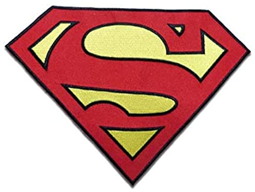 Parche para ropa Super Man completamente bordado. Parche de velcro o termoadhesivo. Parche para moteros, chaquetas, pantalones. Para todo tipo de artículos textiles. 8 x 6 cm (1, Termoadhesivo, 8x6cm)