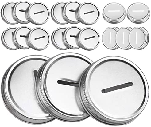 Alipis Tinplate Piggy Bank Lid with Coin Slot for Mason Jar Money Jar Lids Leakproof Savings Lid for DIY Cash Collection and Coin Storage
