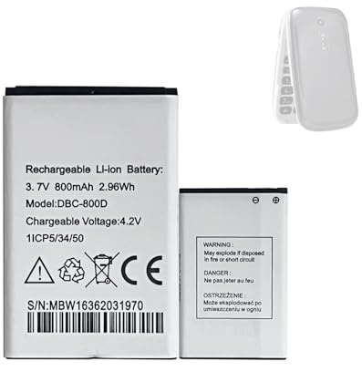 HIGHAKKU Batterie de rechange compatible avec Doro Phone Easy 5030 6520 6050 6526 6030 6620 5516 6530 6051 6531 500, 506-5010, 51515151515.5.5. 03X DBC-8000. A/B/D DBP 800B, XYP1110007704