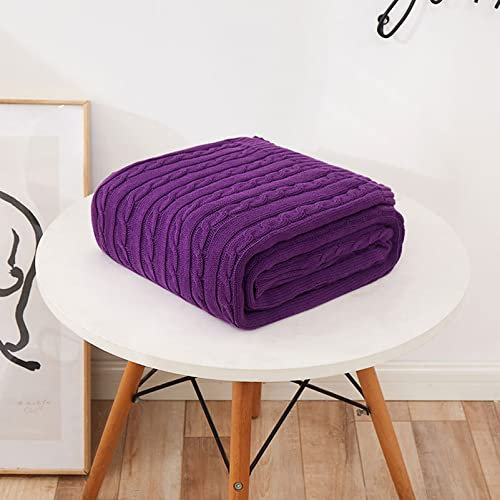 Wohndecke Kuscheldecke 110x180cm, Kuscheldecke Strickdecke, Gestrickte Weich Und Flauschig Chenille Decke Plaid Muster, Sofadecke Couchdecke FüR Sofa Couch Bett