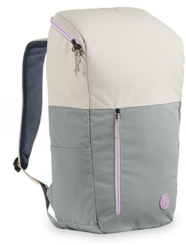 hauck Pack N Walk, Beige Sage - Wickelrucksack und Wickeltasche 22 Liter mit Innentaschen, Außenfächern, Verstellbare Gurte und Brustgurt - Rucksack für Damen und Herren
