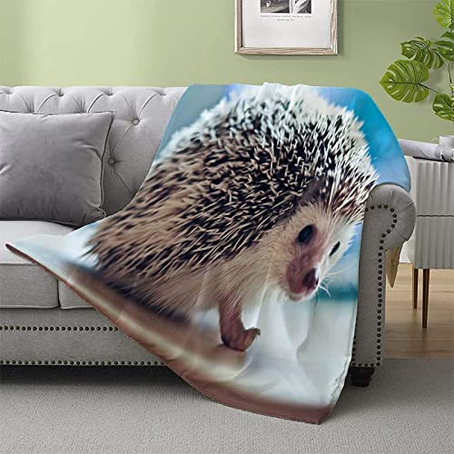 okoikfc Kuscheldecke Flauschig 220x240 cm 3D Igel Decke Fleecedecke - Wohndecke, Sofadecke XXL, Decke Couch Blanket, Kuscheldecke Große, Sofa überwurfdecke
