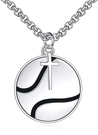 YFN Sport Halskette Sterling Silber Niemals aufgeben Ich kann alle Dinge tun Anhänger Schmuck Sport Geschenke für Damen Herren Jungen Mädchen