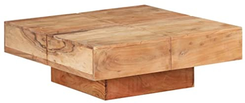 vidaXL Couchtisch 80x80x28 cm Massivholz Akazie