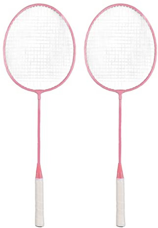 Rosa Badminton Schläger Set K1134 Badminton Schläger Set Split Eisen Legierung Badminton Schläger Set mit Lagerung Eimer Aufbewahrungstasche Rosa