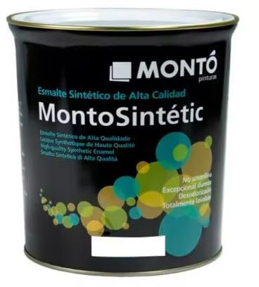 MONTÓ Pintura Anticalórica al Disolvente, Ideal para Resistir Temperaturas Extremas, Acabado de Poro Cerrado. Montosintétic Anticalórico Color Negro (4 L)