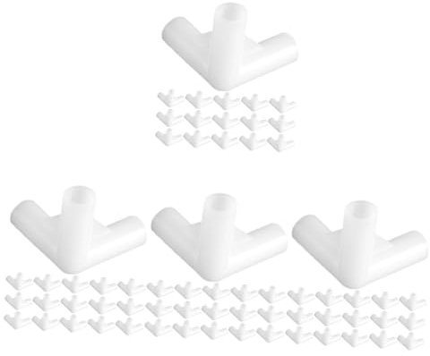 INOOMP 120 Piezas Accesorios para Tiendas de campaña al Aire Libre Kiosko Accesorios de Dosel Accesorios de la Tienda ángulo Recto Carpa Nevera portátil Accesorios de tuberia pabellón