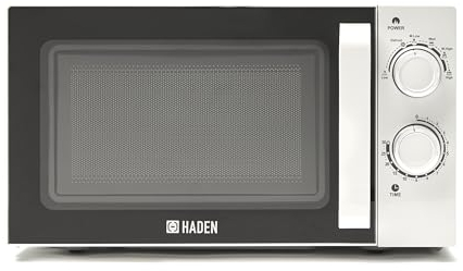 Haden 20L White Microwave - 800W Compact Countertop Microwave Oven with 6 Power Levels, 30-Min Timer & Defrost Function – Perfect for Kitchens, Dorms, and Offices