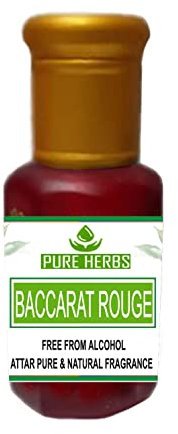 PH BACCARAT ROUGE Glasattar für den täglichen Gebrauch, Anlässe und Partys, langanhaltendes Parfümöl, auslaufsicher, erhältlich in Reisegröße, Uni, 3 ml