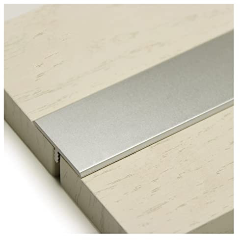 Zjpgcsdsc 3,3 cm breite T-Form-Bodenübergangsleiste, Kantenverkleidung for Metalltürschwellen, 35/39,4/43,3/47,2/51,2/55,1/59,1 Zoll Länge(Silver,Length 120cm/47.2in)