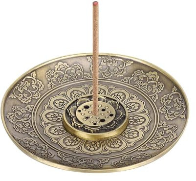 Räucherstäbchenhalter, Lotus Ash Catcher, Weihrauchbrenner Platte Räucherstäbchenhalter, Messing Lotus Halter für Yoga Teehaus, Incense Halter Räucherstäbchen Für Räucherstäbchen Weihrauchkegel
