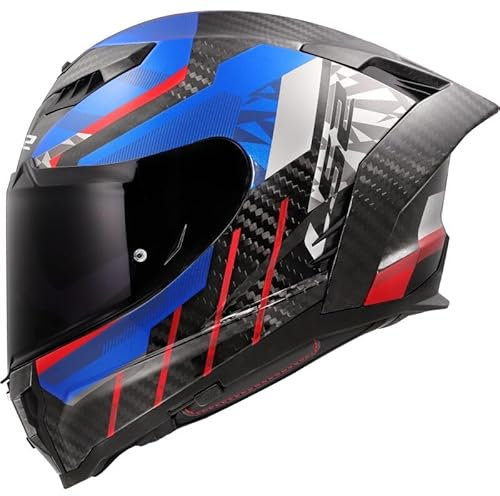 LS2, Casco Moto Integrale DRAGON TRAX Blue Red, M