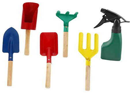MOLUCKFU 6stücke Teiliges Mädchen Gartenwerkzeug Schaufel Rechen Pflanztasche Gießkanne Gartenutensilien Für Mädchen Für Gartenarbeit Und Strandspielzeug