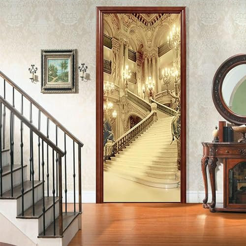 Murale Porta 3D - Scale Stradali 80 X 200 Cm - Adesivi Per Porte D'Arte Per Ufficio Per Porte Interne, Camera Da Letto, Soggiorno, Bagno, Decorazione Della Casa - Foto Della Porta Dell-71366388636910