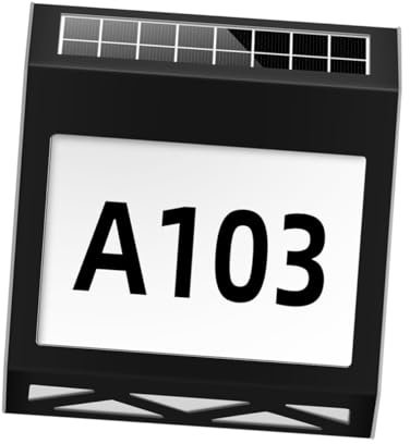 Angoily Cartello Indirizzo Solare Lampada Numero Civico Luce Solare Da Parete Per Patio Giardino Ricarica Risparmio Energetico