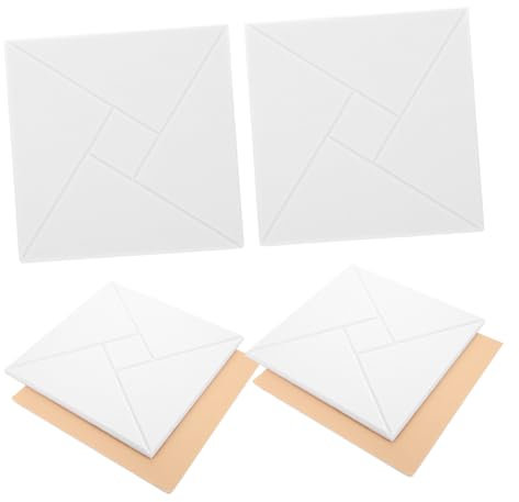JOINPAYA 6pièces Panneaux Acoustiques Adhésifs Lot pour Isolation Phonique Coussinets Insonorisation Auto-adhésifs pour Acoustique