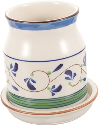 Mikinona Escurridor Soporte Delicado y Decorativo de Cubiertos de Cerámica Práctico y Fácil de Limpiar para Cocina y Hogar para Palillos y Utensilios