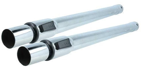 vhbw 2x Tubo aspirador compatible con Nilfisk aspiradora | conexión de 35 mm, 60 - 97 cm, negro / plata