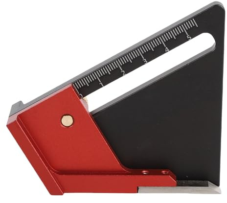Fockety Table Saw Depth Ruler, Aluminum Alloy Height Ruler Depth Ruler 1/2 Center Line Scriber Woodworking Tool Drill Press Depth Ruler for Table Saw Drill Press