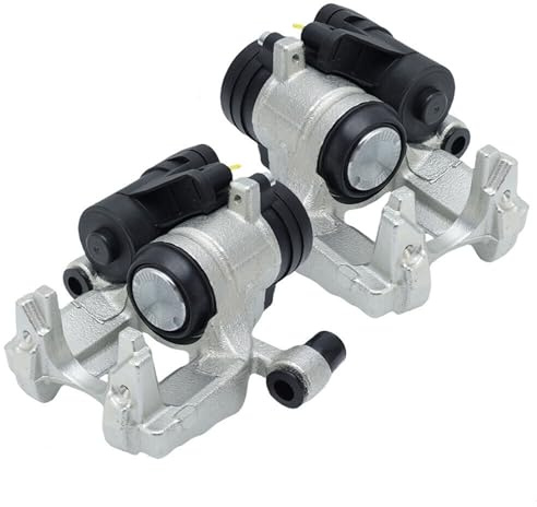 Pair Electric Rear Brake Caliper 272mm Discs for Audi A3/ VW Golf/Seat | W/ Motor, 8V0615423, Driver & Passenger Side