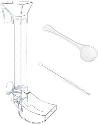 Disco de alimentación para peces de acuario, tubo de alimentación de | camarones con plato de vidrio, kit de para peces de acuario, bandeja de alimentación transparente con , soluc