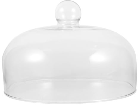 TOYANDONA Glass Cake Dome Cover for Household Use, Food Cake Protector Made of Sturdy Glass, Providing Protection and Easy to Clean for Snacks and Dessert at Dinners or Parties