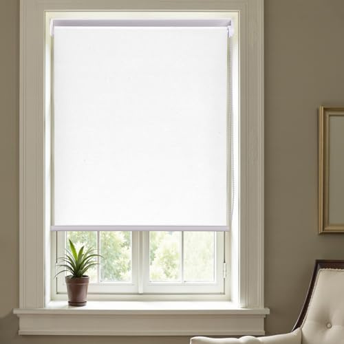 No Drill Roller Blinds Blackout Insulated Stick on Blind for Windows Doors | No Drilling,Self Adhesive,Easy Fit,Black out,Temporary Door Window Cover for Bedroom Kitchen Bathroom French Patio Door