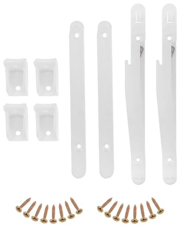 Beaupretty 2 Stück Verstellbare Kunststoff Kinderbett Schienenverbinder mit Schrauben Ersatzteile für Babybettgitter und Selbstgemacht Bettzubehör Weiß