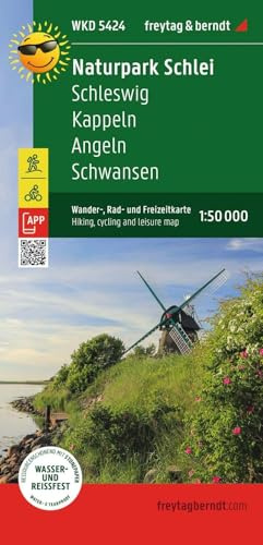 freytag & berndt Wanderkarte WKD 5424 Naturpark Schlei, Schleswig - Kappeln - Angeln - Schwansen 1:50.000: mit APP, Infos, wasserfest und reißfest