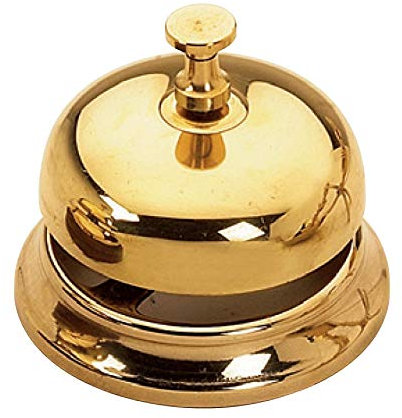 Arterameferro - Timbre de latón brillante para recepción, entrada de hotel