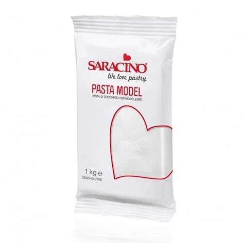 Saracino White Sugar Paste for Modelling 1 kg Gluten Free Made in Italy