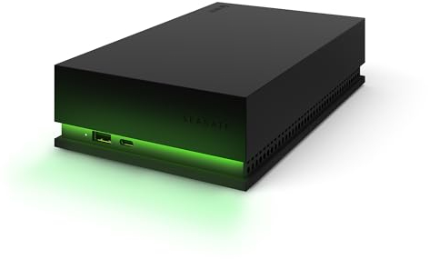 Seagate Game Drive Hub 8TB, External Hard Drive Desktop, USB 3.2 Gen 1, Dual USB-C and USB-A ports, Xbox Certified, with RGB LED lighting, Data Rescue Services (STKW8000402)
